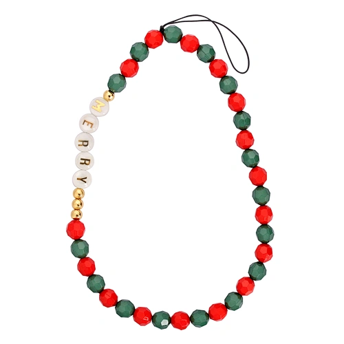 P-FOOTBALL BEADED CHRISTMAS PHONE CHARM